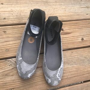 NEW Animal Print Flats with Ankle Strap